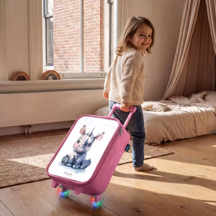 Kinderkoffer roze - Baby neushoorn — 3