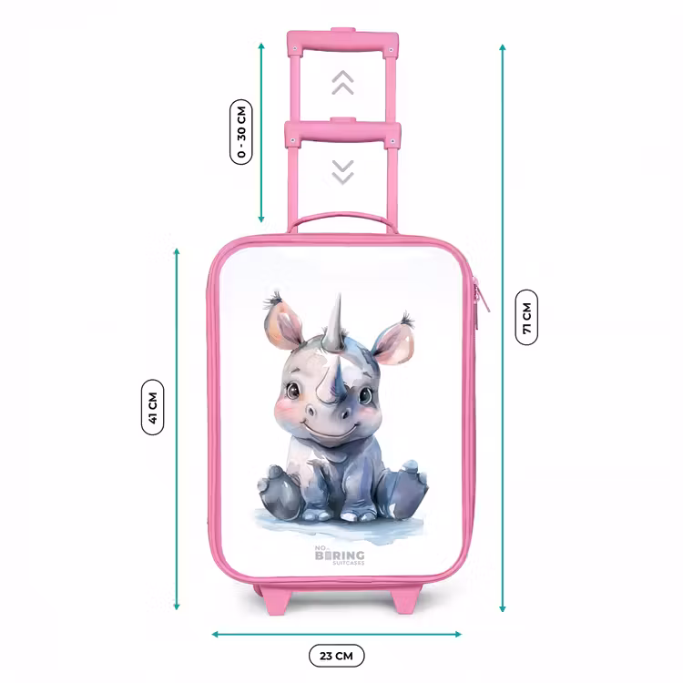Kinderkoffer roze - Baby neushoorn — 5