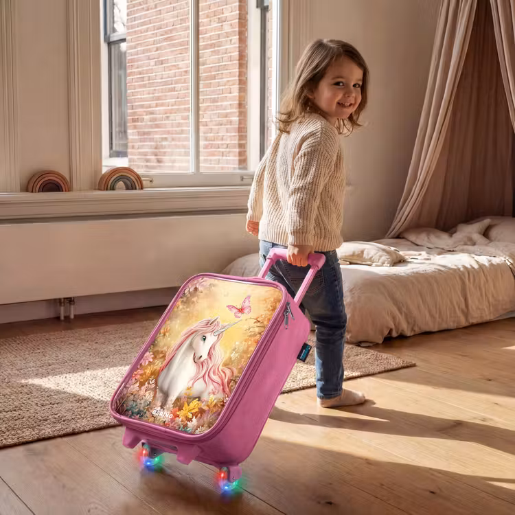 Kinderkoffer - Roze - Eenhoorn - Vlinder - Roze - Manen — 3
