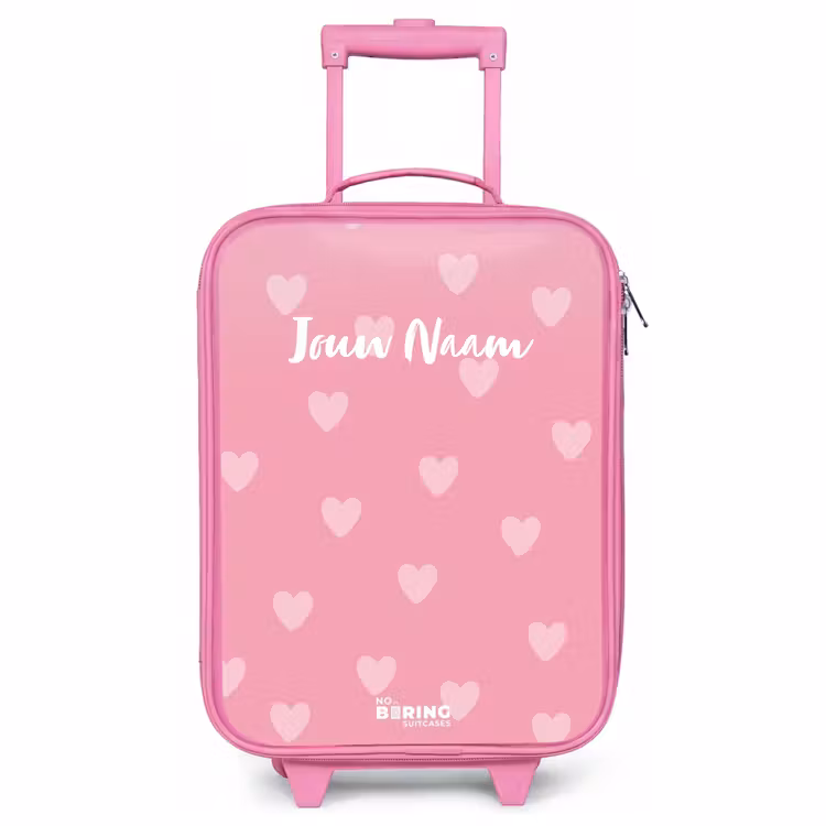 Kinderkoffer roze - Hartjesritme — 1