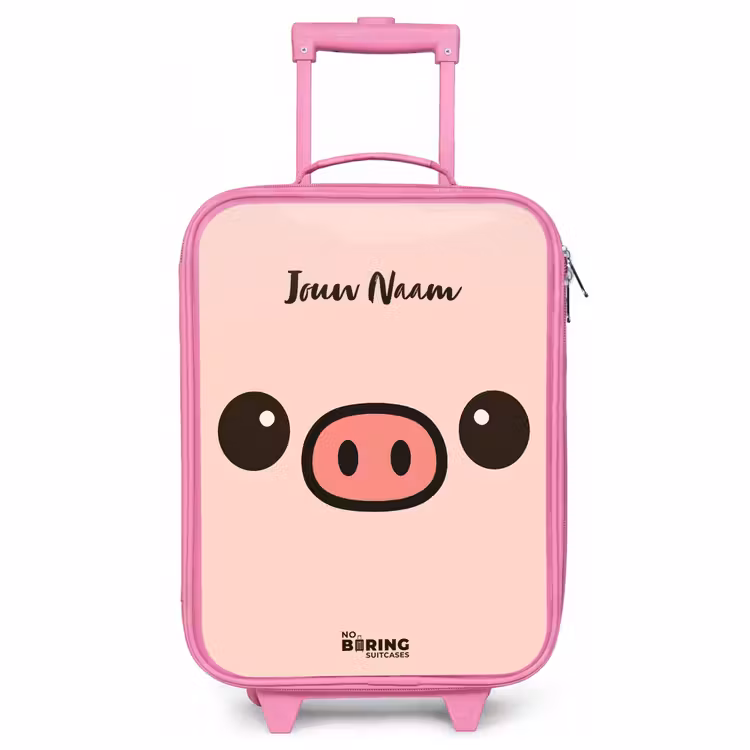 Kinderkoffer roze - Kawai - Varken - Roze — 1