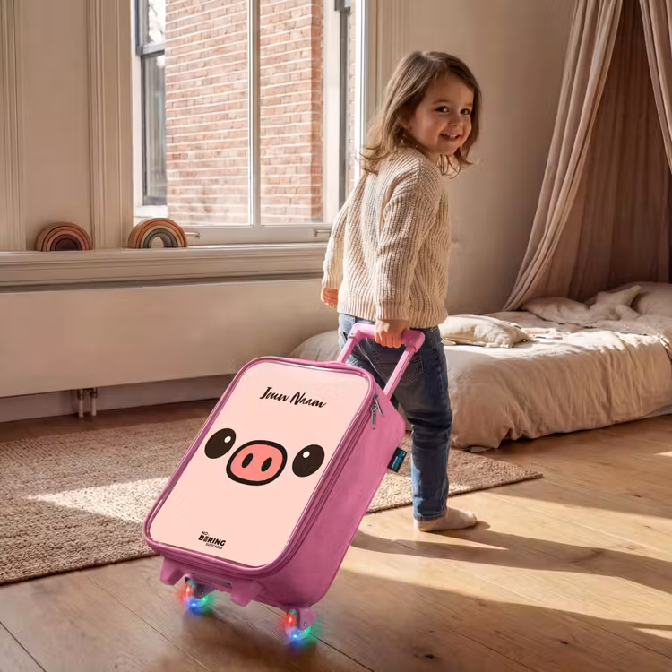 Kinderkoffer roze - Kawai - Varken - Roze — 3