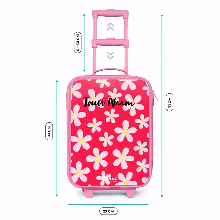 Kinderkoffer roze - Madeliefjesmania hotpink — 5