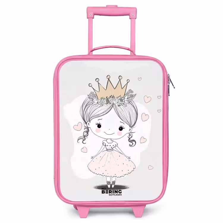 Kinderkoffer roze - Prinses met kroon en roze hartjes — 1