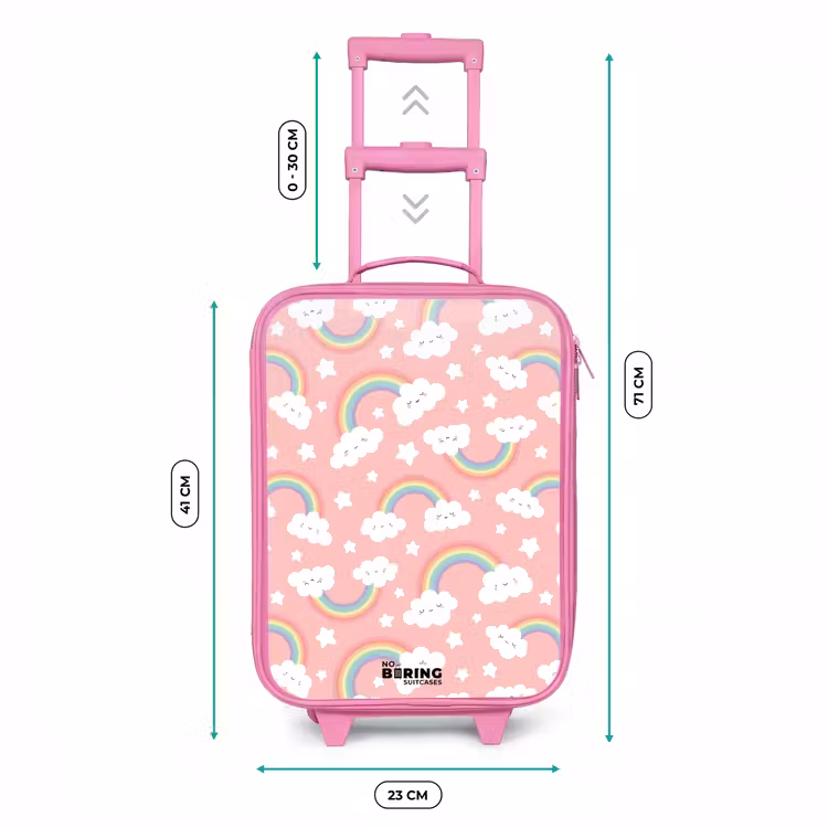 Kinderkoffer roze - Roze met regenboog patroon — 5
