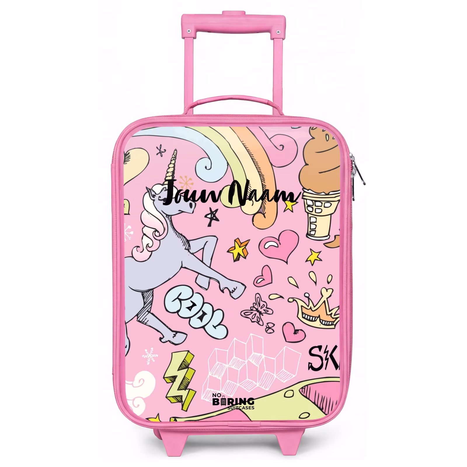 Kinderkoffer roze - Unicorn doodles — 1