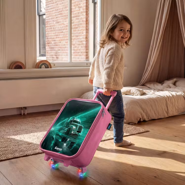 Kinderkoffer - Roze - Vrachtwagen - Neon - Groen - Stad — 3
