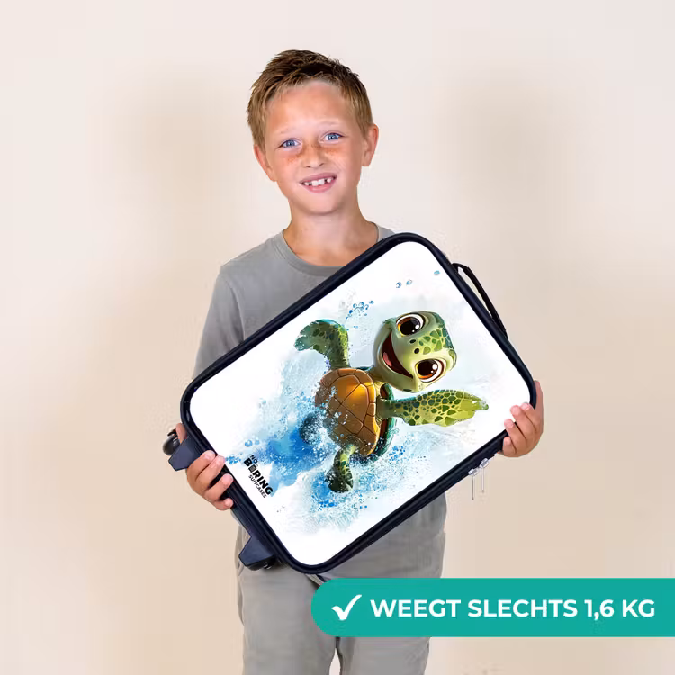 Kinderkoffer - Zwart - Schildpad - Water - Groen — 3