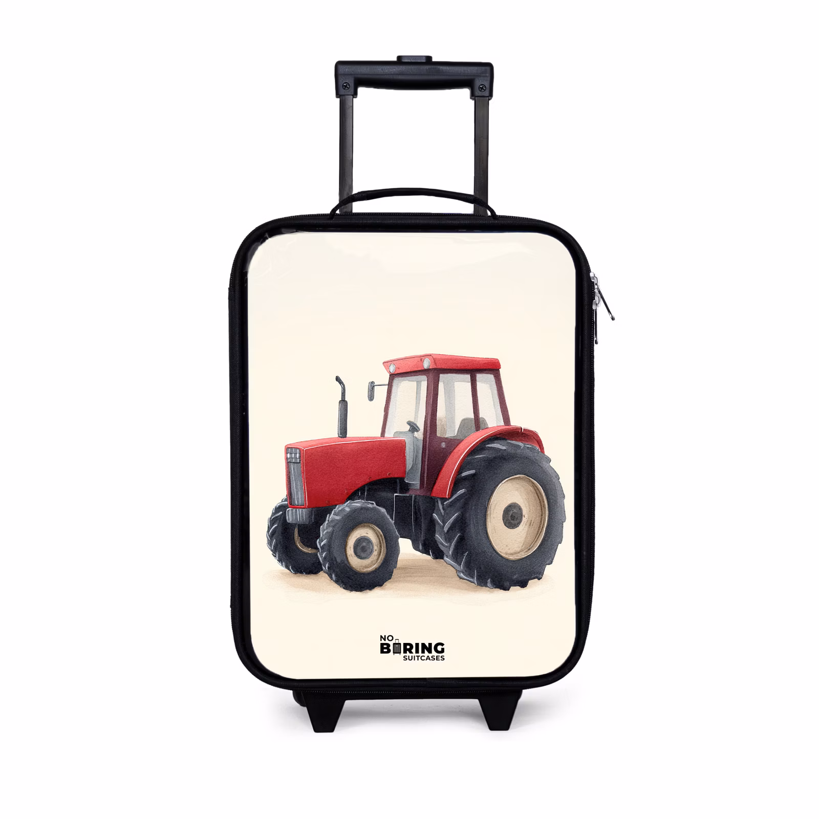 Kinderkoffer - Zwart - Tractor - Getekend - Rood — 1