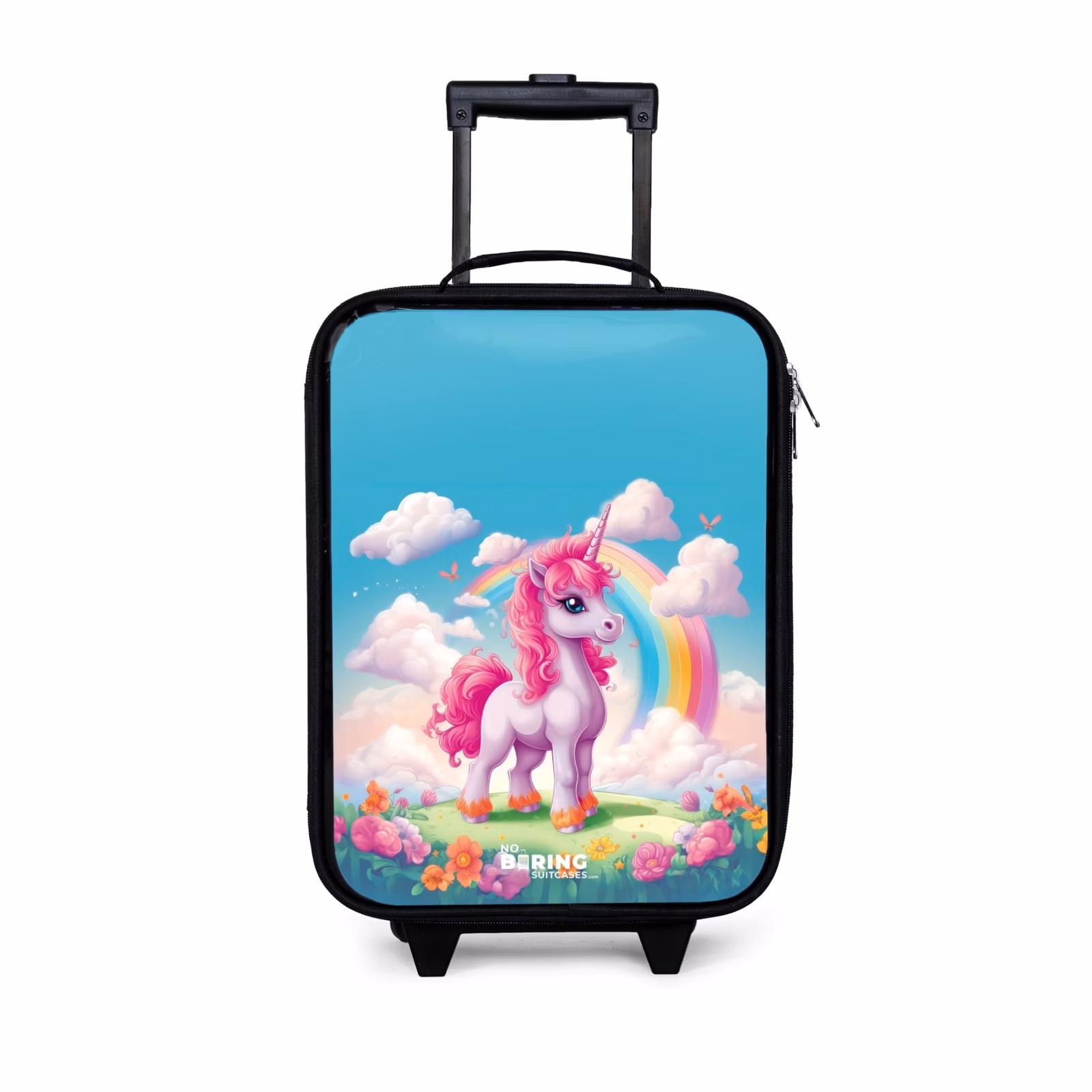 Kinderkoffer - Vrolijke eenhoorn bij een regenboog — 1