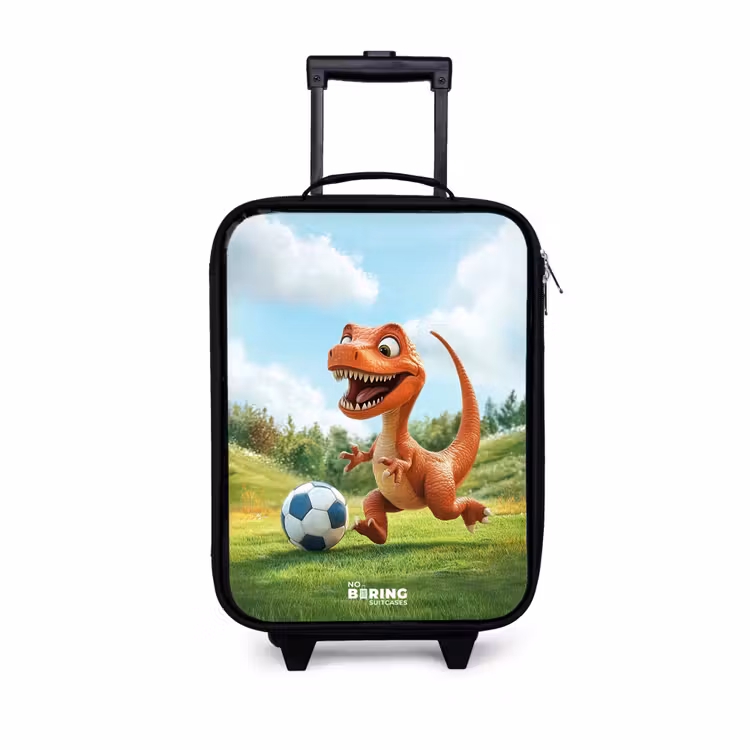 Kinderkoffer - Zwart - Voetbal - Dino - Sport — 1