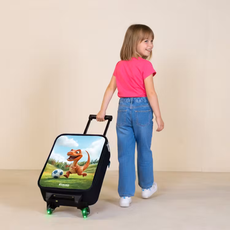 Kinderkoffer - Zwart - Voetbal - Dino - Sport — 2