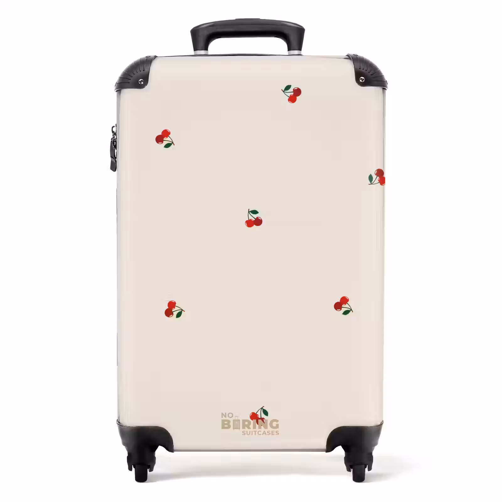 Koffer - Beige achtergrond met patroon van kleine kersen — 1