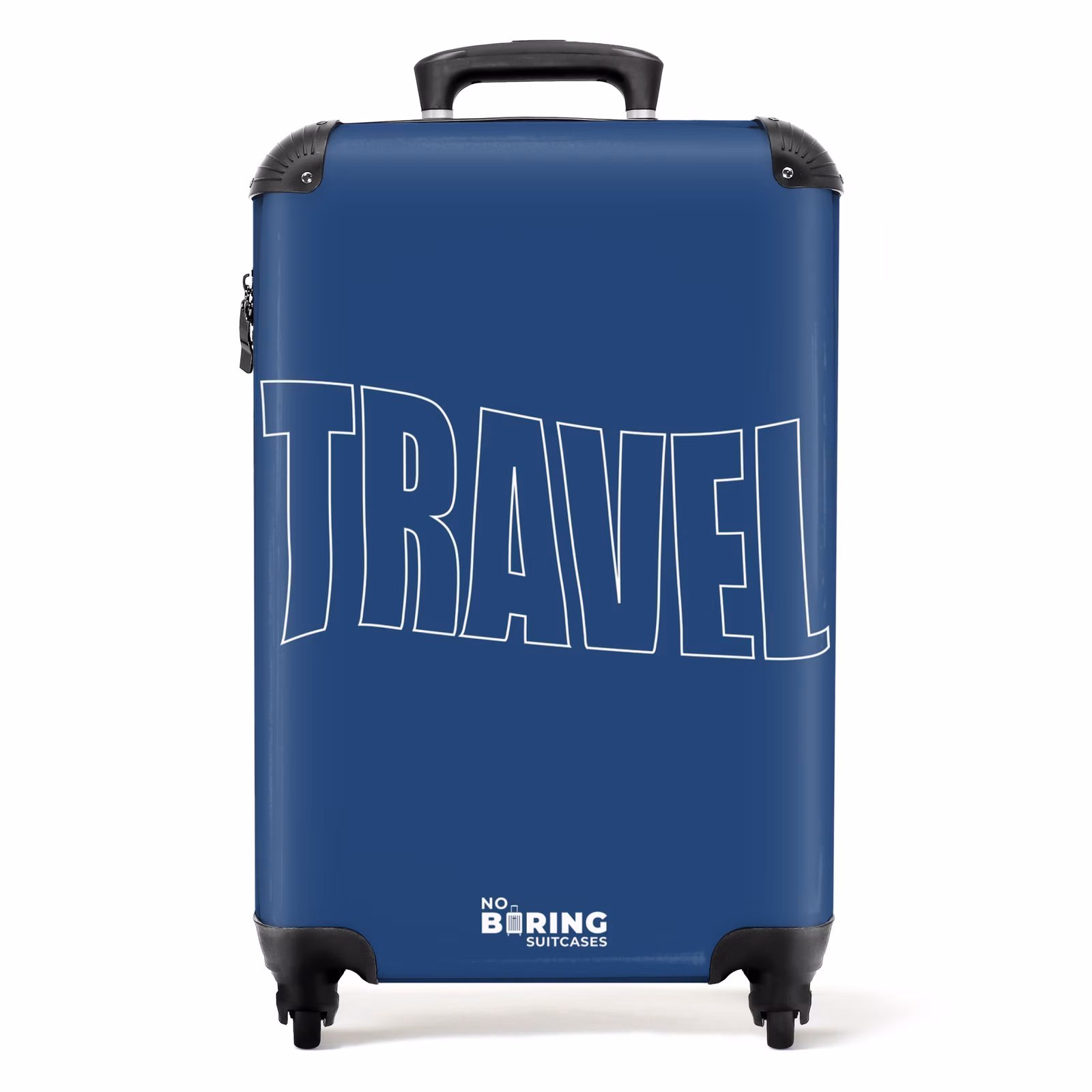 Koffer - Blauwe achtergrond met grote contourtekst Travel — 1