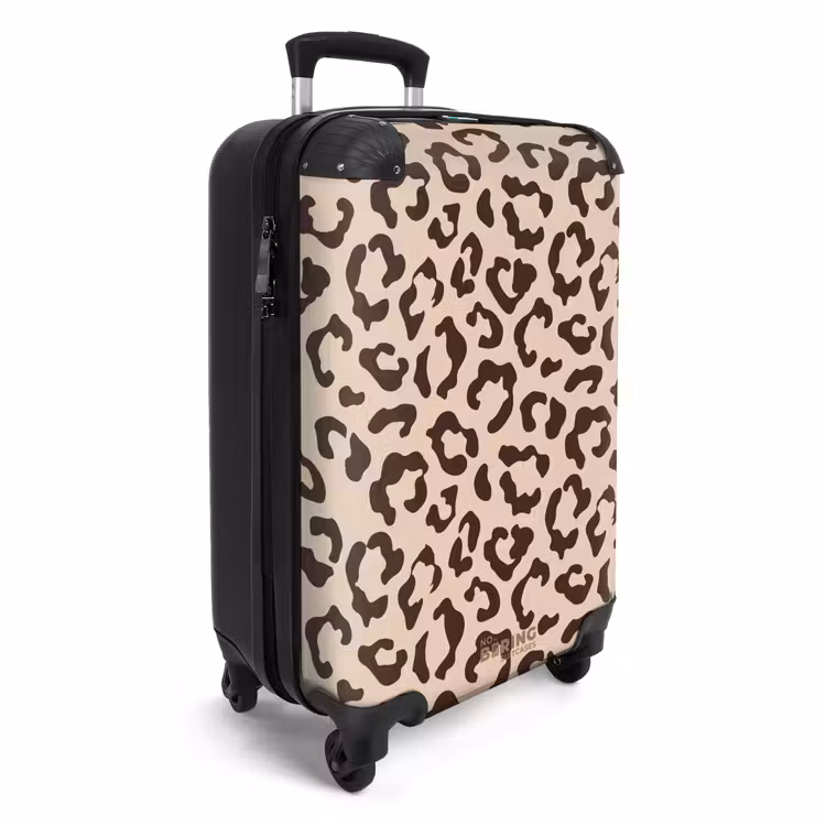 Koffer - Dierenprints - Panterprint koffer in bruin en beige — 2