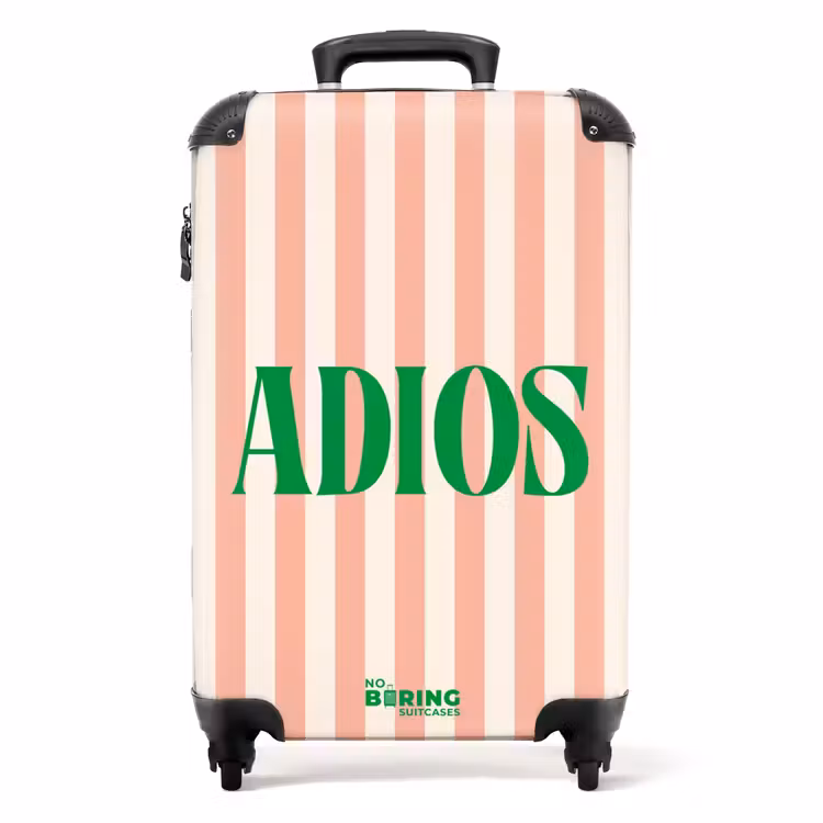 Koffer - Quotes - Adios zalmroze en roomwit — 1
