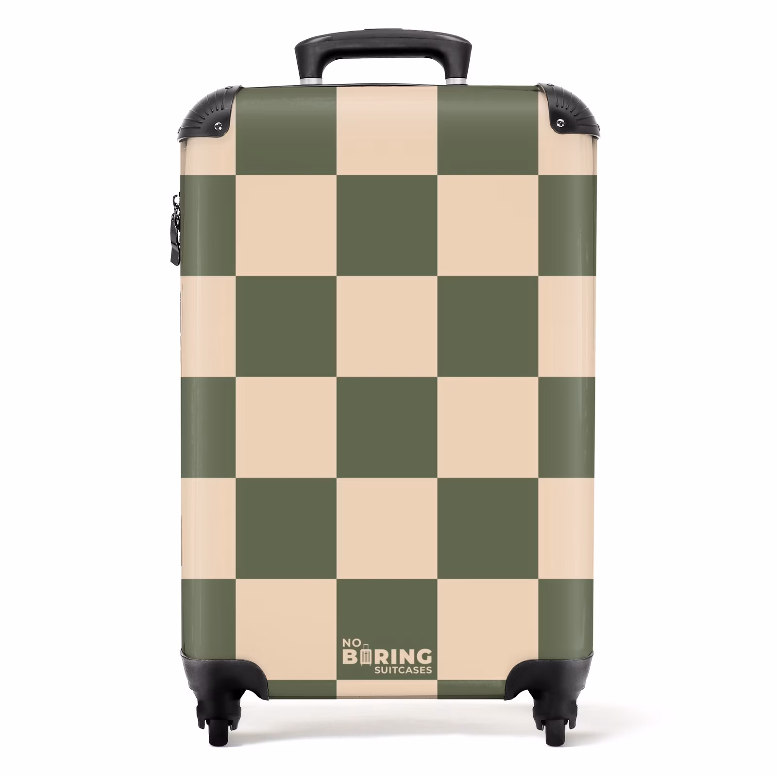 Koffer - Squares - Groen/Beige — 1
