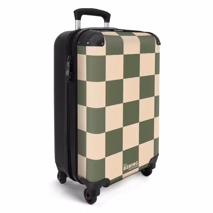 Koffer - Squares - Groen/Beige — 2
