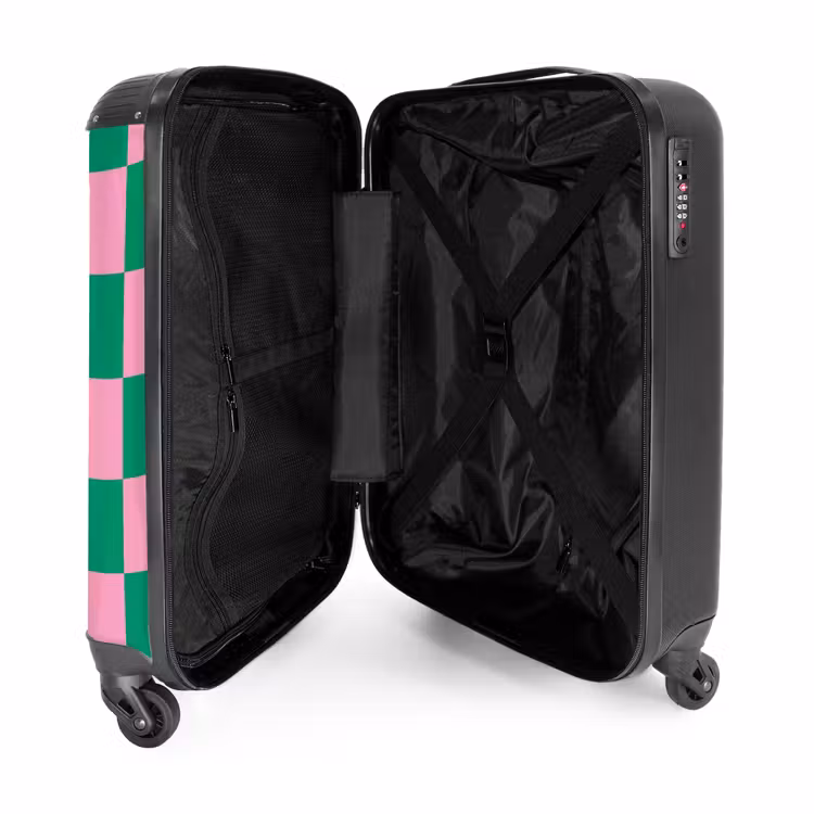 Koffer - Squares - Groen/roze — 3