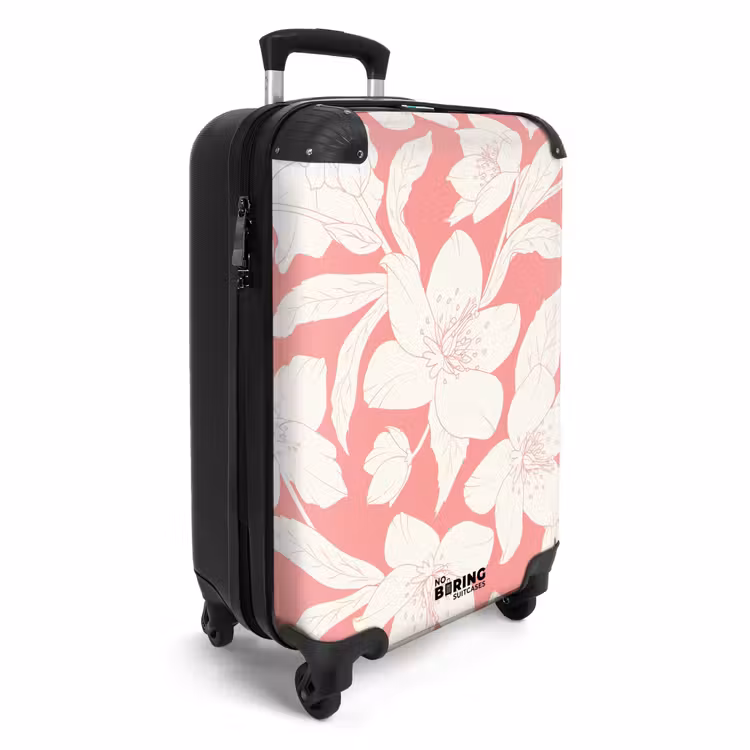 Koffer - Vintage bloemen - Lichtroze — 2