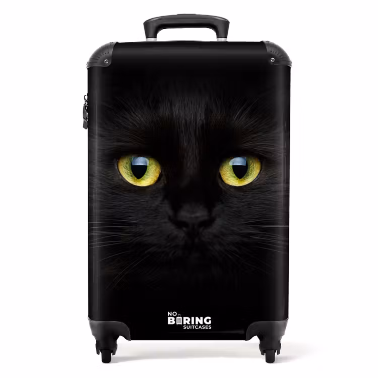 Koffer - Zwarte kat met felle ogen — 1