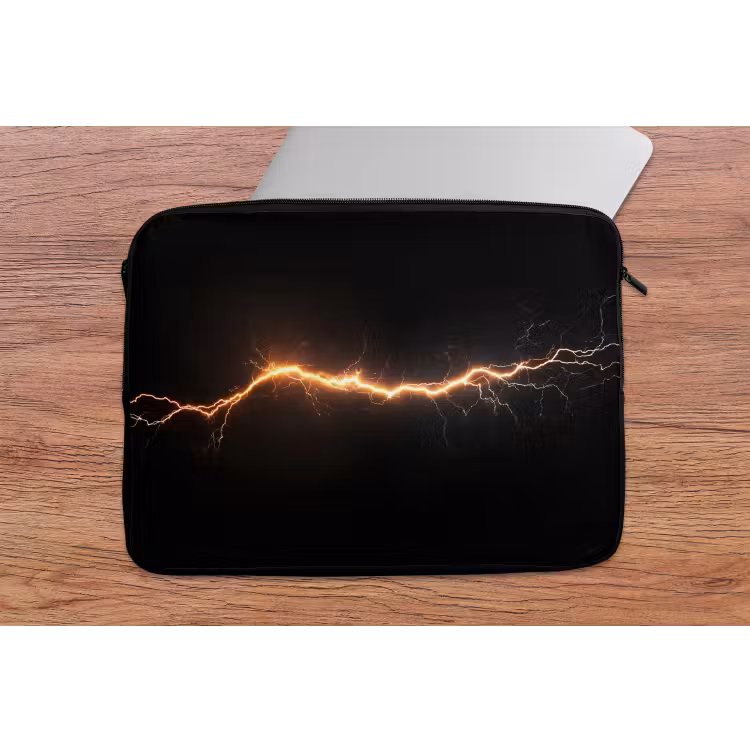 Laptophoes Gaming - Oranje - Bliksemflits - Licht — 2