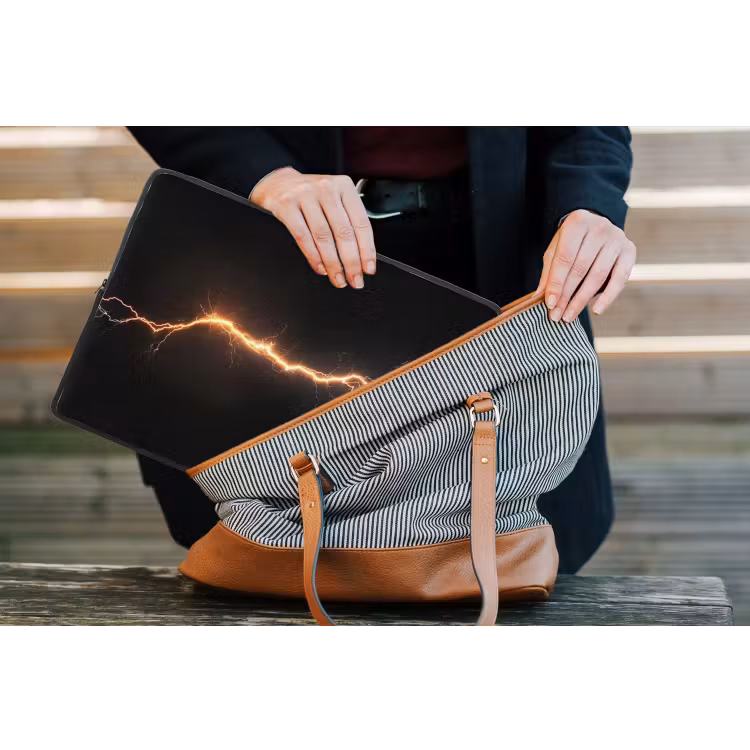 Laptophoes Gaming - Oranje - Bliksemflits - Licht — 4