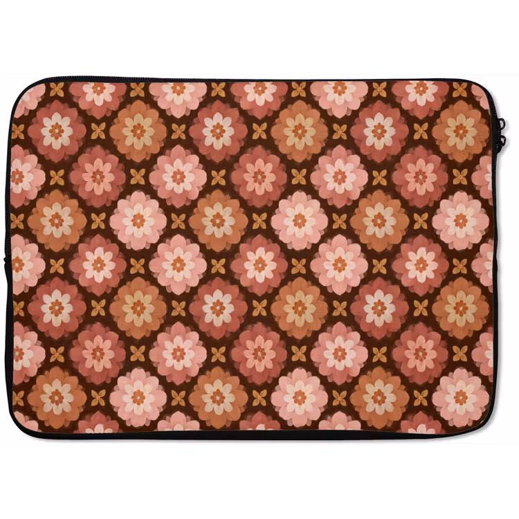 Laptophoes Geometrisch - Bloemen - Kleurrijk — 1