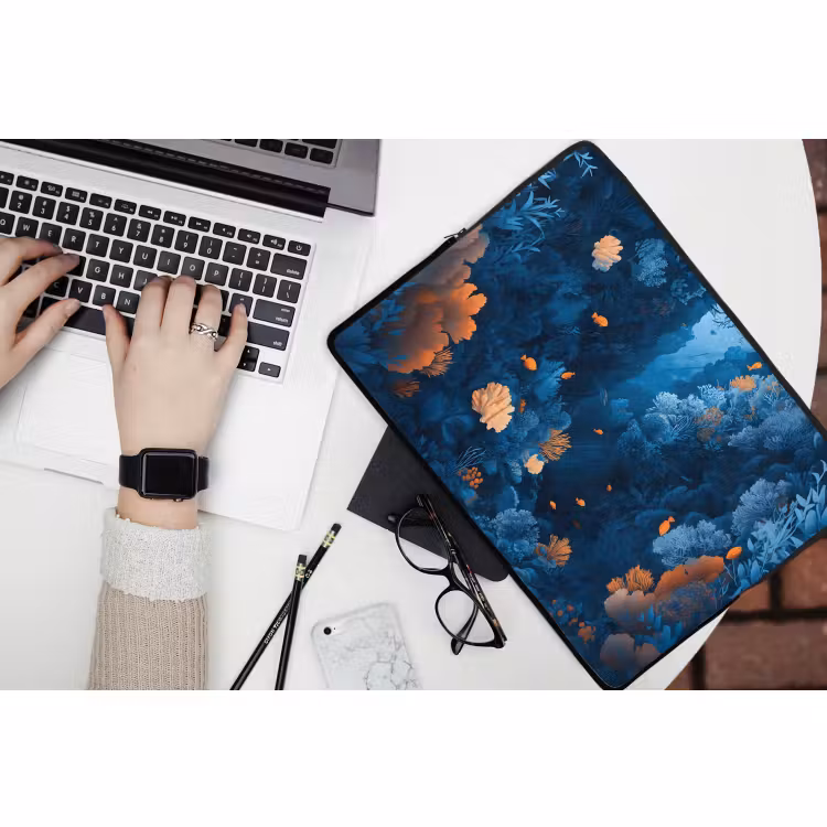 Laptophoes Koraalrif - Vissen - Oceaan - Blauw — 3