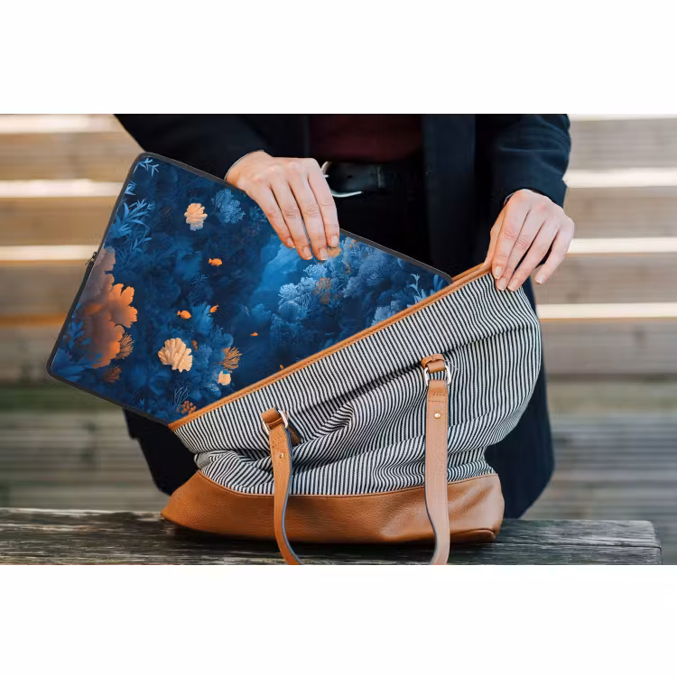 Laptophoes Koraalrif - Vissen - Oceaan - Blauw — 4
