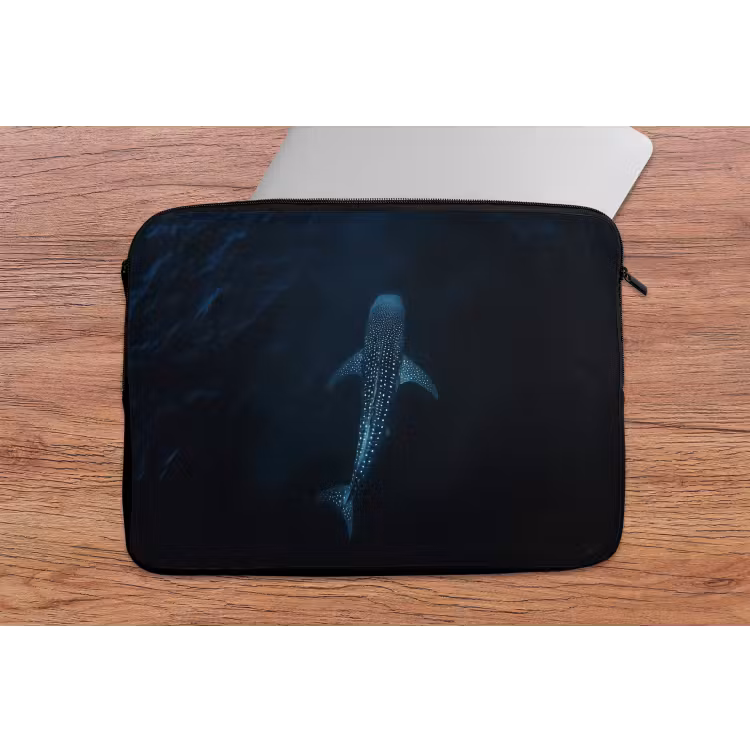 Laptophoes Oceaan - Walvishaai - Donkerblauw - Vlekken — 2