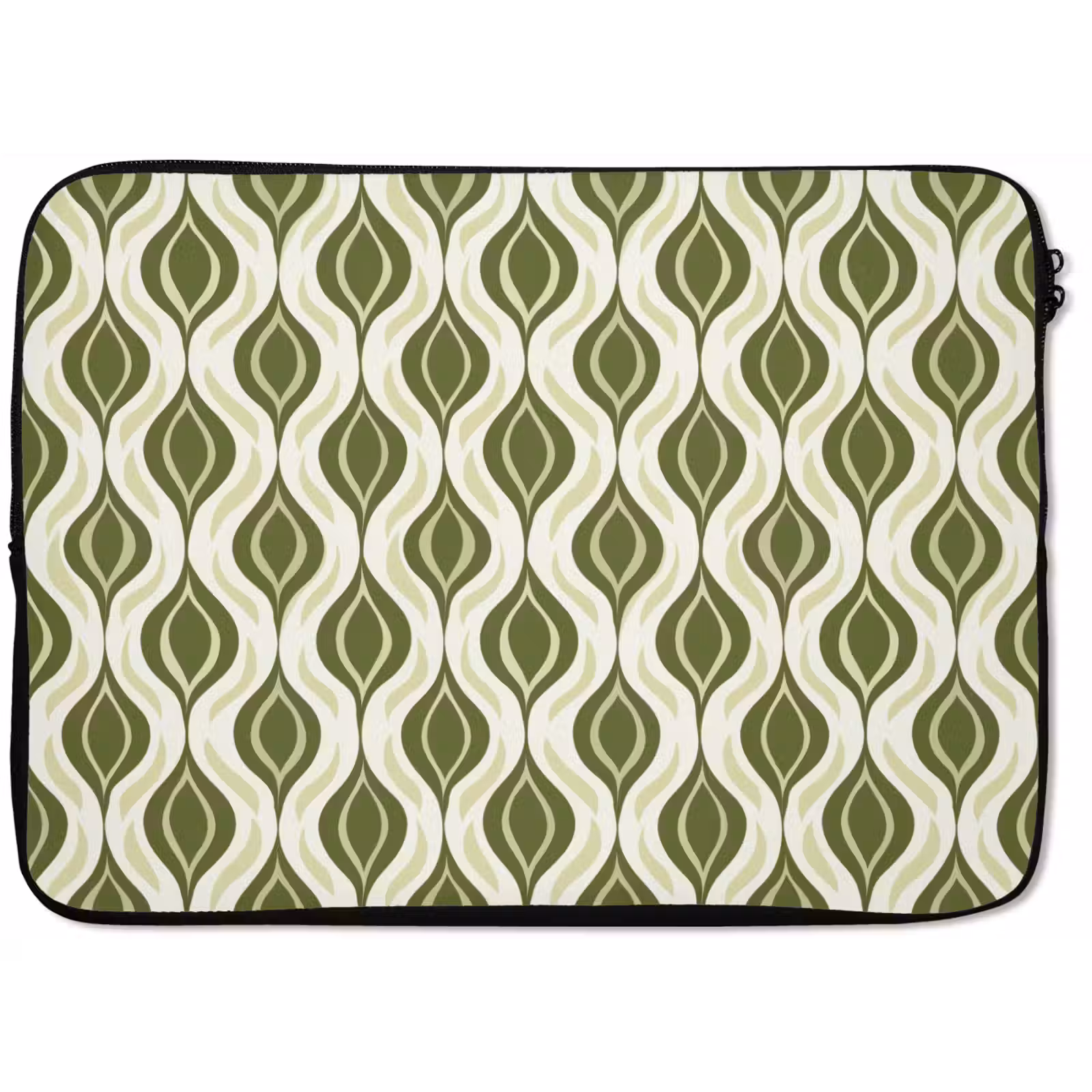 Laptophoes Patroon - Retro - Groen — 1