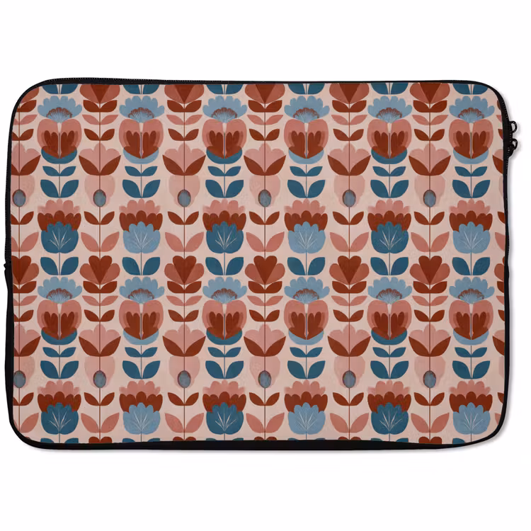 Laptophoes Vintage - Motief - Kleurrijk — 1