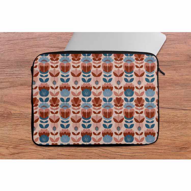 Laptophoes Vintage - Motief - Kleurrijk — 2