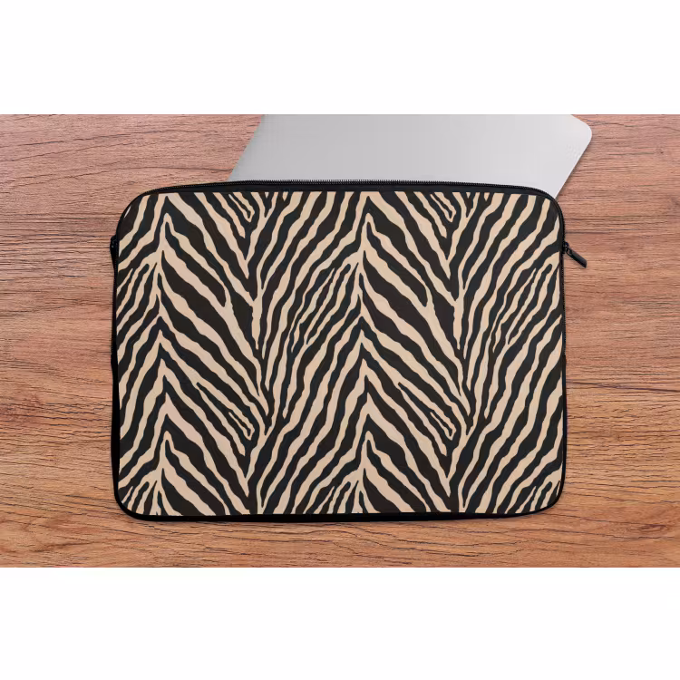 Laptophoes Zebra - Klassiek - Zwart — 2