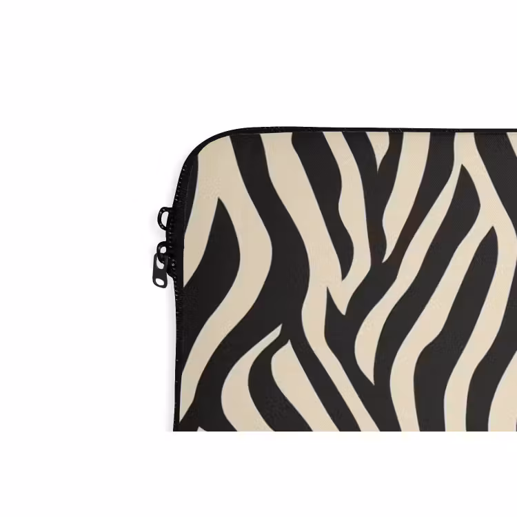 Laptophoes Zebra - Print - Klassiek - Zwart — 5