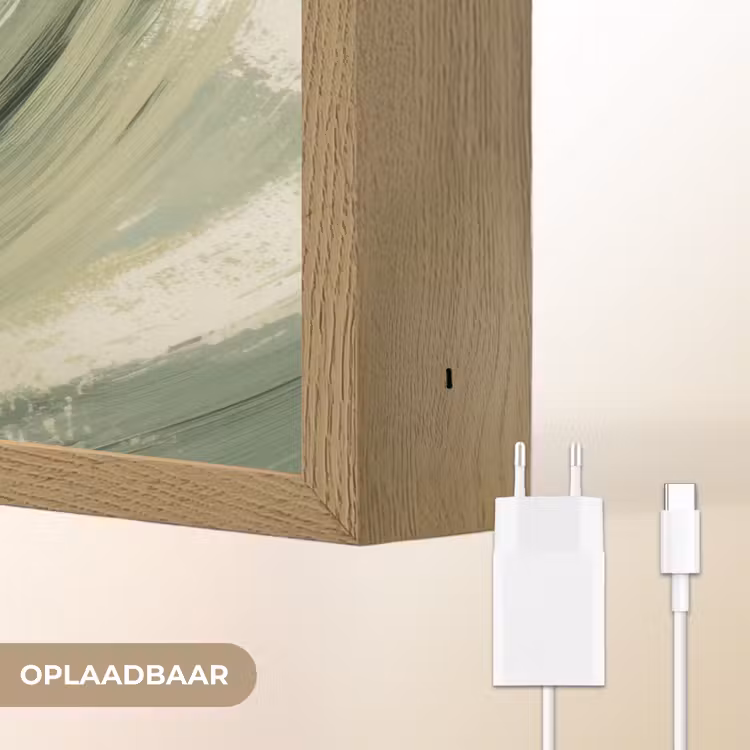 Lightbox - Wandlamp - Abstract - Penseelstreken - Golven - Groen — 7