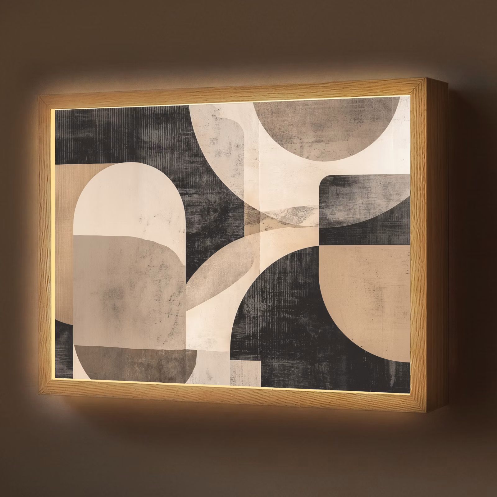 Lightbox - Wandlamp - Abstract - Vormen - Modern - Beige — 1