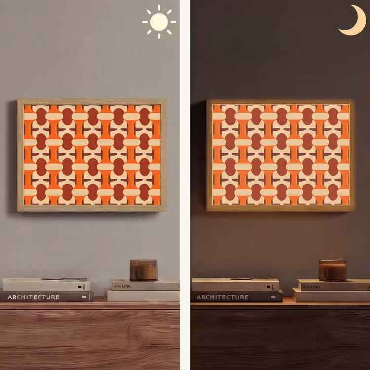 Lightbox - Wandlamp - Geometrisch - Retro - Oranje — 6