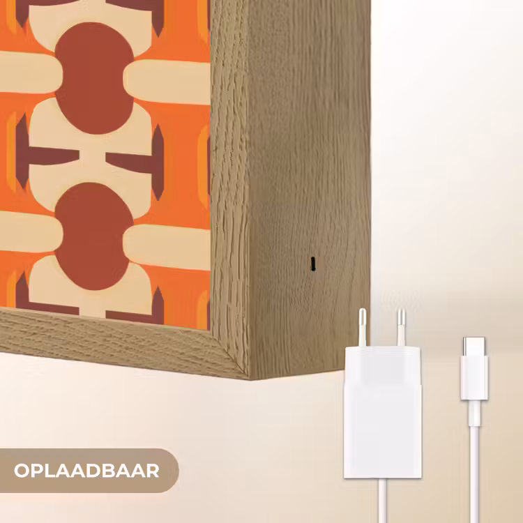 Lightbox - Wandlamp - Geometrisch - Retro - Oranje — 7