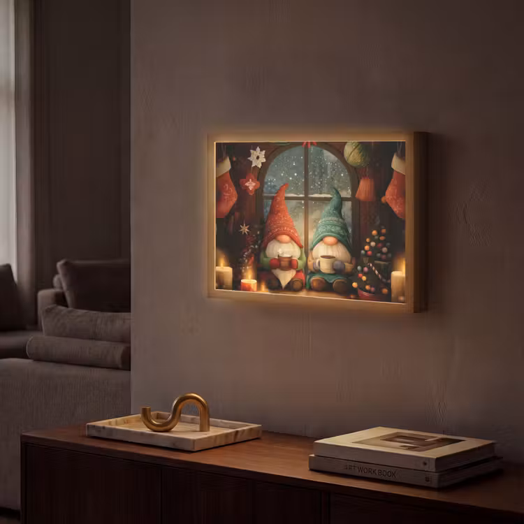 Lightbox - Wandlamp - Gnooms - Kerst - Raam - Kleurrijk — 2