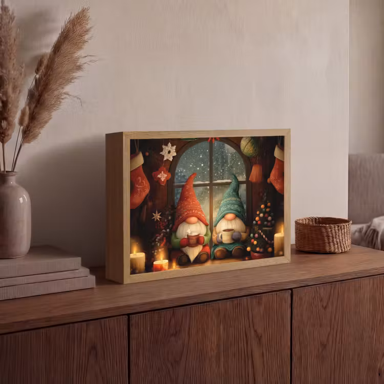 Lightbox - Wandlamp - Gnooms - Kerst - Raam - Kleurrijk — 4
