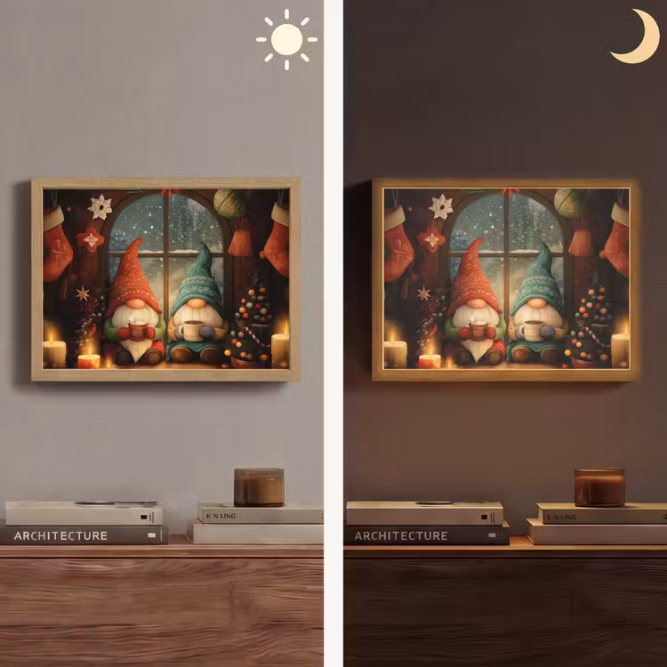 Lightbox - Wandlamp - Gnooms - Kerst - Raam - Kleurrijk — 6