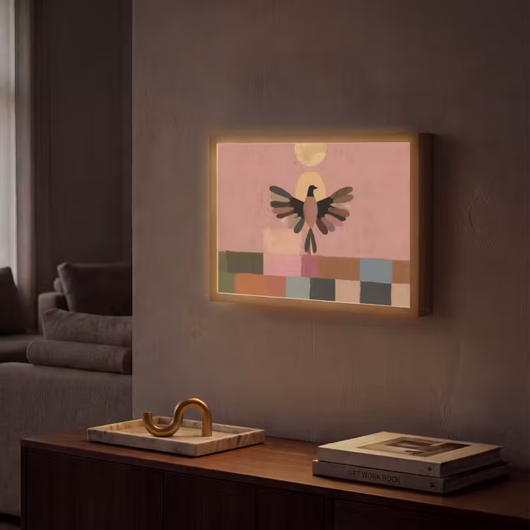 Lightbox - Wandlamp - Illustratie - Vogel - Vlakken - Kleurrijk — 2