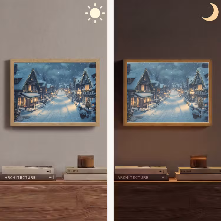 Lightbox - Wandlamp - Kerstdorp - Kerst - Sneeuw - Winter — 6
