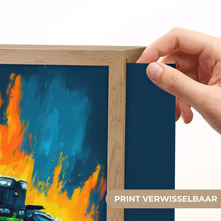 Lightbox - Wandlamp kinderkamer - Abstract - Tractor - Groen — 5