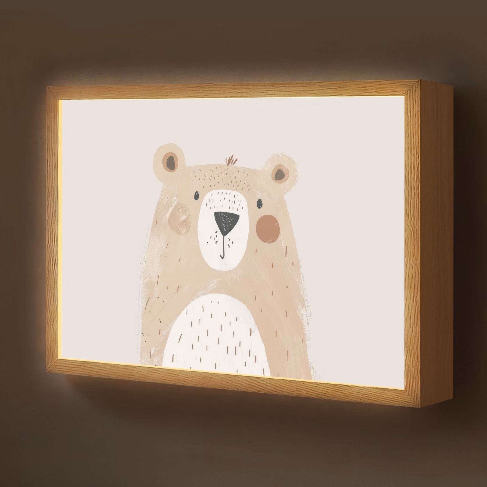 Lightbox - Wandlamp kinderkamer - Beer - Dier - Wilde dieren — 1