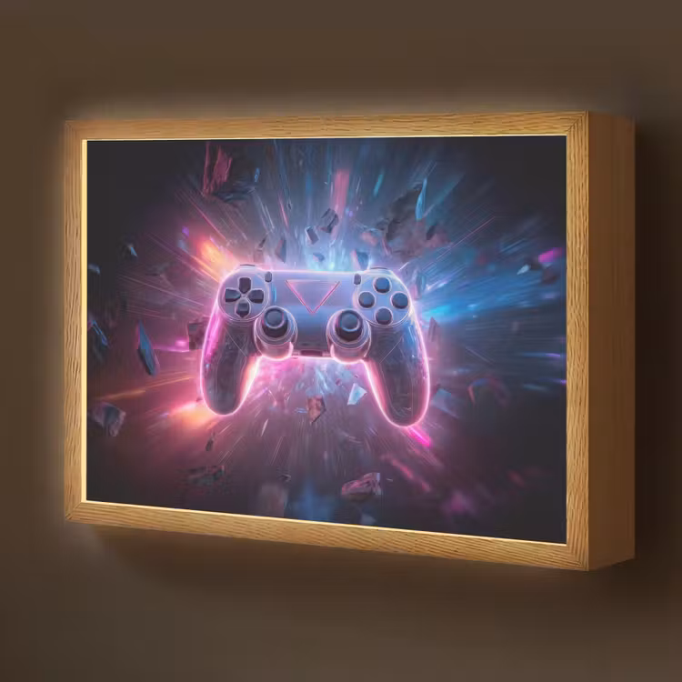 Lightbox - Wandlamp kinderkamer - Controller - Neon - Explosie - Abstract — 1