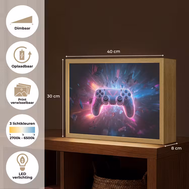 Lightbox - Wandlamp kinderkamer - Controller - Neon - Explosie - Abstract — 10