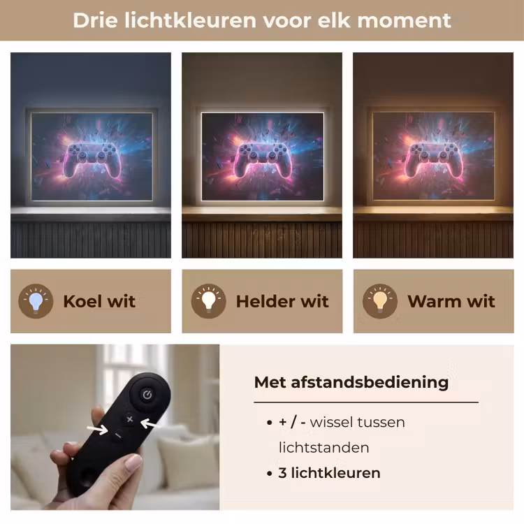 Lightbox - Wandlamp kinderkamer - Controller - Neon - Explosie - Abstract — 8